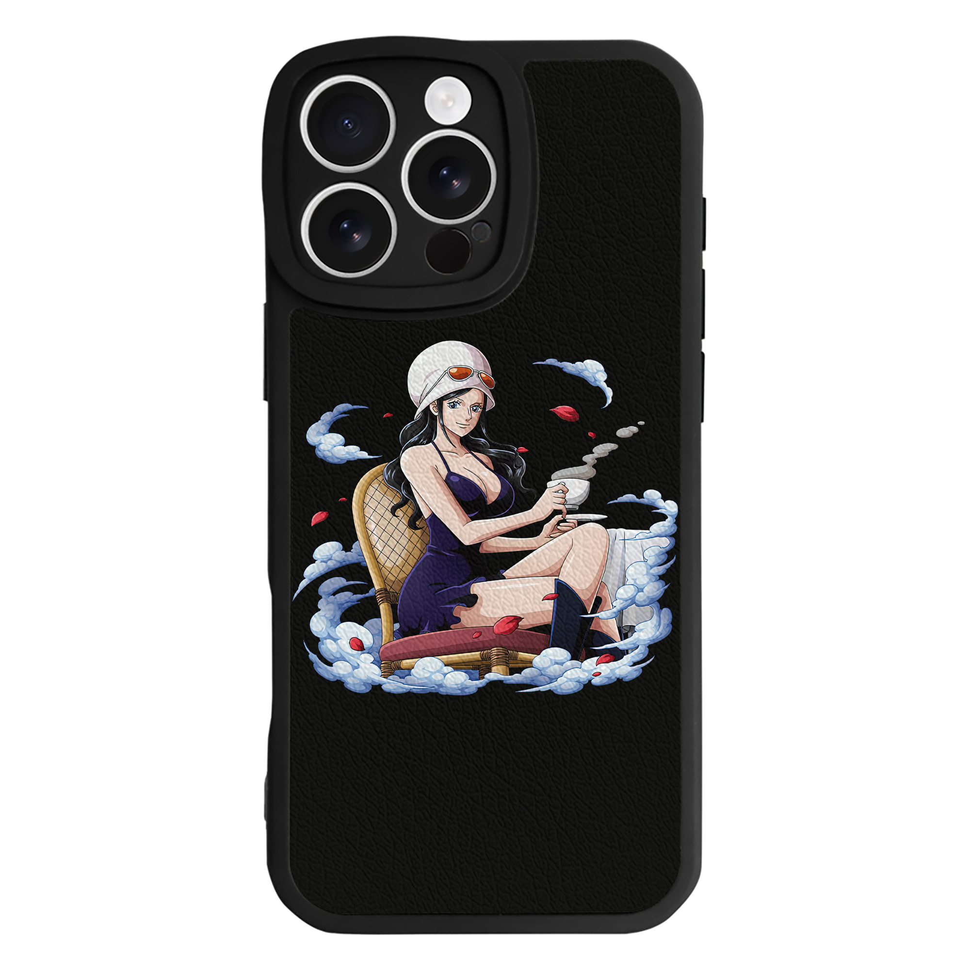 （画像用） ワンピース ニコ・ロビン ONE PIECE Nico Robin 【iPhone 16シリーズ対応】シリコンスマホケース（レザー調） 材質：シリコン